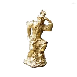 Decorative Figurines Brass Sun Wukong Qi Sheng Dasheng Furnishings Light Up Monkey Statue