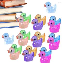 Garden Decorations Luminous Mini Ducks 20pcs Miniature Figurines Ornament Landscape Decoration With Attractive Lighting For Balcony Bedroom