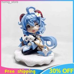 Action Toy Figures 14cm Genshin Impact Anime Figure HuTao Ganyu Kawaii PVC Model Doll Peripherals Small Figures Manga Anime Action Gift Toys Game Y240415