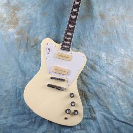 Cables Firebird Electric Guitar Mahogany Body Cream White Silver Accessories In Stock Free Shipping Fast Shipping