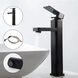 Bathroom Sink Faucets Single Handle Square Faucet Stainless Steel Basin Cold Water Mixer Tap Kitchen Accessories