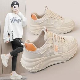 Casual Shoes 2024 Spring/Summer Breathable Mesh Sports Women's Thick Sole Elevated Versatile Korean Edition