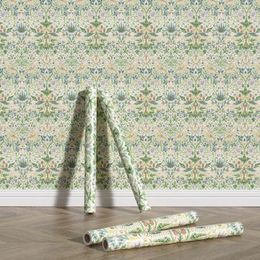 Wallpapers Vintage Fresh Crushed Flower Printed Peel And Stick Wallpaper Self Adhesive PVC Removable Contact Paper Wallcovering Decor