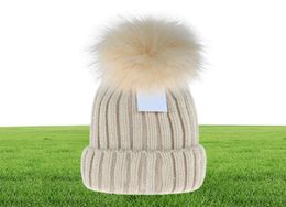 2021 Adults Thick Warm Winter Hat For Women Soft Stretch Cable Knitted Pom Poms Beanies Hats Womens Skullies Beanies Girl Ski Cap 5751741