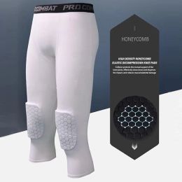 Pants Honeycomb Padded Compression Pants Leggings Men Running Tights Long Knee Support Fitness Shorts Jogging Sweatpants Sport