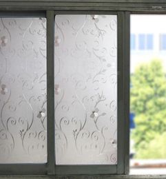 Window Stickers Frosted UV Static Cling 3D 45cm Wideth X 300cm Length Transparent Sunscreen Bathroom Film