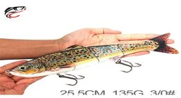 Baits Lures Super Big Size 4 Segments Artificial Fish Vib Fishing Lures 255cm 135g Deep Diving Great Realistic Laser Musky jllxIZ1794044