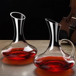Big Decanter 1500ML Handmade Crystal Red Wine Brandy Champagne Glasses Bottle Jug Pourer Aerator For Family Bar 240415