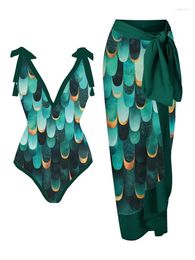 Women's Swimwear Smudge Gradual Change Girls Bikini Contrasting Geometric Pattern One Piece Designer Beach Resort Swimsuit And Cover-Up