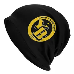 Berets BSC Young Boys Swiss Football Sports Fans Bern Switzerland Warm Knitted Cap Fashion Bonnet Hat Beanies Hats For Unisex Adult