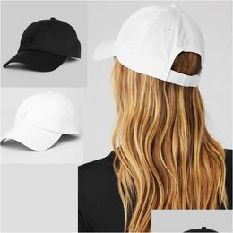 Outdoor Hats Al Yoga Off-Duty Cap Trucker Baseball Cotton Embroidery Hard Top Man And Women Casual Holiday Sun Protection Hat Uv Resis Ottl1