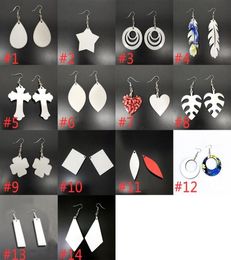 DIY Sublimation Blanks Earrings Designer Earrings Party Gifts DIY Valentines Day Gifts For Women 14 Style w005669013593