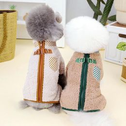 Dog Apparel Luxury Jumpsuits Cute Solid Pet Clothes Wimter Puppy Pyjamas Warm Soft Cat Tracksuit Chihuahua