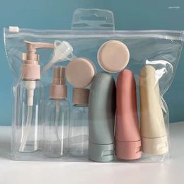 Storage Bottles Bottle Set Travel Refillable Spray Lotion Shampoo Shower Gel Tube Bottling Cosmetic Empty Liquid Container Portable