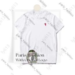 Designer Mens Fashion Play T Shirts Summer Luxury T Shirt Classic Heart Embroidered Cotton Red Heart Eyes Couples Short Sleeve Tshirt 863