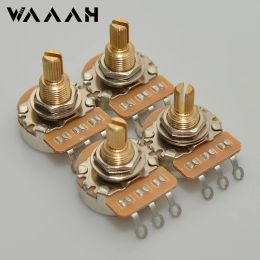 Cables 10pcs Short Shaft Pots Brass 3/8" Potentiometers 250K 500K Option For Electric Guitar and Bass Tone Volume Parts