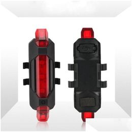 Bike Lights Bicycle Front Light Usb Rechargeable Led Set Mountain And Rear Headlights Night Riding Drop Delivery Sports Outdoors Cycli Dhkve