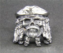 5pcslot New Men Boys Cool Ghost Skull Ring 316L Stainless Steel Fashion Jewellery Popular Biker Hip Style Skull Ring95405604717552