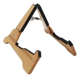 Cables 1x Wooden Foldable Guitar Stand Holder For Ukulele Violin Electric Acoustic Electric Guitars Mahogany Solid Wood Antislip