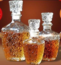 1PC Glass Whiskey Liquor Wine Drinks Decanter Crystal Bottle Wine Carafe Gift 250ML 500ML5485934