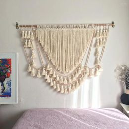 Tapestries Nordic Geometric Tapestry Wall Hanging Bohemian Macrame Tassel Woven Home Bedroom Background Wedding Decoration