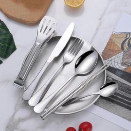 Dinnerware Sets Portable Tableware Organizer Outdoor Dining Utensils Travel-friendly Stainless Steel Cutlery Set With Bag For