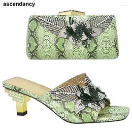 Dress Shoes Est Italian Shoe And Bag Set 2024 African With Women Party Pumps Decorated Rhinestone Plus Size Luxury