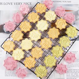 Baking Moulds 10pcs Eid Mubarak Cookie Cutters 3D Ramadan Islamic Muslim Stamps DIY Moon Star Biscuit Pastry Kitchen Tools