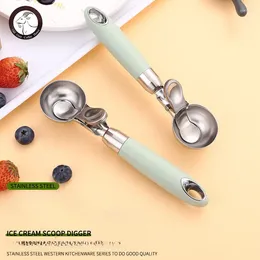 Coffee Scoops 304 Stainless Steel Ice Cream Digging Spoon Digger Fruit Meat Net Red Watermelon