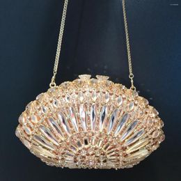 Drawstring XIYUAN Gold Luxury Crystal Evening Bags And Clutches For Women Formal Dinner Party Purses Diamond Rhinestone Lady Female Handbag