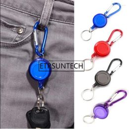 Hooks 300pcs Retractable Key Chain High Resilient Rope Ring Anti Lose Anti-theft Stretch Keychain Outdoor Tool