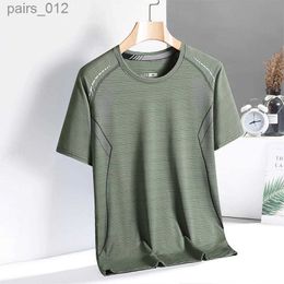 Men's T-Shirts Quick Dry Sports T-shirt Mens 2024 Short sleeved Summer Casual Green Extra Large 3XL Top Grade T-shirt Gym T-shirt yq240415