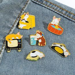 cats enamel pins Cute Anime Movies Games Hard Enamel Pins Collect Cartoon Brooch Backpack Hat Bag Collar Lapel Badges