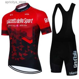 Cycling Jersey Sets Summer Tour Of Italy Bicyc Clothes Cycling Jersey Set Road Bike Short Seve Cycling Clothing Men Mtb Jersey Set Sport Wear L48