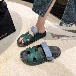 Slippers Design Inspired Flat Bottom 2024 Casual And Fashionable Women's Versatile Beach Shoes Sandals