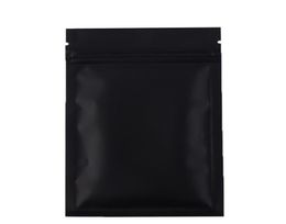 High quality 100 X Metallic Mylar ziplock bags flat bottom Black Aluminium foil small zip lock plastic bags3816459