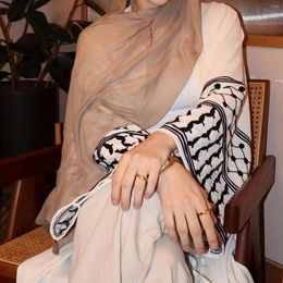 Ethnic Clothing Embroidery Kimono Robe Abaya Muslim Dress Open Abayas Eid Ramadan Cardigan Islamic Outwear Coat Dubai Kaftan Jalabiya