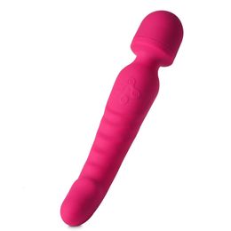 Vibration stick for women double headed multi frequency vibration massage stick charging and heating female masturbator adult sexual products FK51