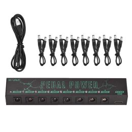 Cables Mvave Guitar Effect Pedal Power Supply 8 Isolated DC 9V 100mah or 300mah Outputs Portable Guitar Pedal Power