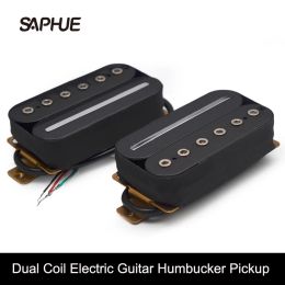 Pegs 4 Conduct Cable Coil Splitting Electric Guitar Humbucker Blade Hex Screw Adjusting Dual Coil Guitar Pickup Black/White