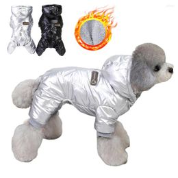 Dog Apparel Pet Cotton-padded Jacket Jumpsuit Waterproof Clothes For Small Dogs Chihuahua Yorkie Costumes Coat White Black