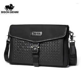 Bag BISON DENIM Men Fashion Shoulder Business Briefcase Messenger Bags Crossbody Casual Man Handbags N20141-2B