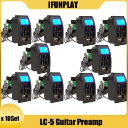 Guitar 10pcs 5 Bands Lc5 Guitar Pickup for Acoustic Guitarra Preamp Eq Equaliser with Digital Tuner Pegar Instrumentos Guitar Parts