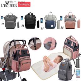 Diaper Bags Lequeen Mummy Backpacks Multifunctional Baby Diaper Bags with USB hooks Large Capacity Mommy Nappy Maternity Backpacks LPJ01 L410