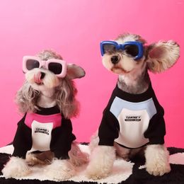 Dog Apparel Patchwork Colour Cotton Pet Pullover Sweater Fall And Winter Clothes Cats Puppies Schnauzers Maltese Warm Small Dogs Hoodies