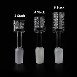 2/4/6 Stack Diamond Knot Quartz Nail Banger 10mm 14mm 18mm Male 20mm OD Daisy Domeless Nails For Glass Water Bongs Dab Oil Rigs