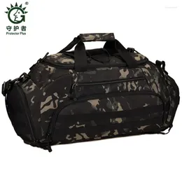 Backpack Men's Shoulder Rucksacks Army Camouflage Multi-purpose Nylon Casual 45L Luggage Travel Shoe Store Receives Bag