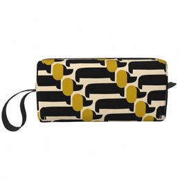 little Doggies Orla Kiely Cosmetic Bag Women Makeup Bags Cute Dog Travel Waterproof Toiletry Bag Organizer Merch 1049#