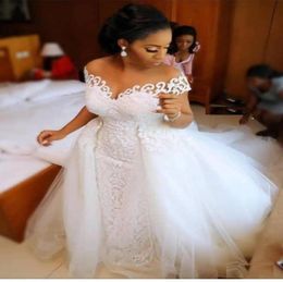 New Design Sexy Detachable Lace Wedding Dress Bridal Wedding Gown High Quality Custom Made Vestido De Novia7431276