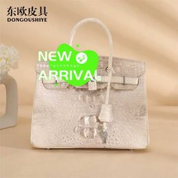 Designer Himalaya Crocodile Handbag Tote Bags 23 Elegant Ladies and Sisters White Platinum Bag Womens Skin Bag Versatile Trendy Handbag with Lock Buckle WN-4FUG